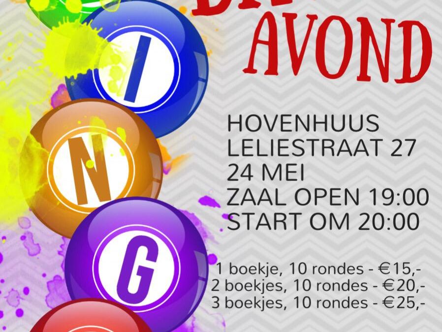 Bingo avond 24 mei