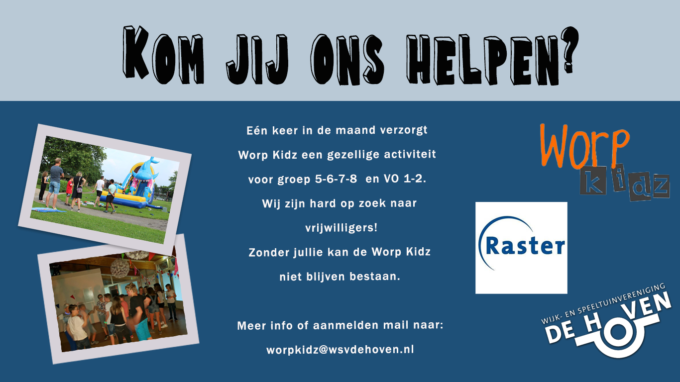 Worp kidz op zoek naar vrijwillegers versie web