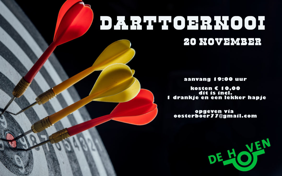 Darttoernooi let op: afgelast!