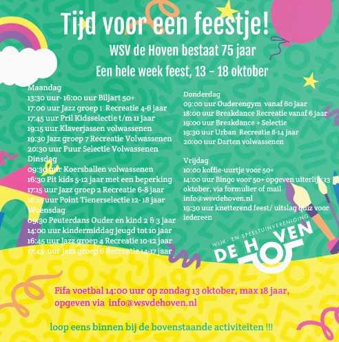 WSV de Hoven 75 jaar!